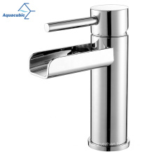 Aquacubic High Quacubic CUPC Certified Waterfall Bathroom Basin Faucet Hot and Cold Water Mixer for Bathroom Single Handle